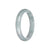 Genuine Type A Grey Jadeite Jade Bangle - 55mm Half Moon