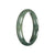 Genuine Untreated Green Traditional Jade Bangle Bracelet - 59mm Half Moon