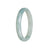 Certified Untreated Green Flower Burma Jade Bangle Bracelet - 55mm Half Moon