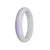 Genuine Grade A Pale green with Lavender Burma Jade Bracelet - 60mm Half Moon