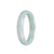 Genuine Grade A Green Jadeite Jade Bangle Bracelet - 56mm Half Moon