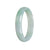 Authentic Untreated Icy Apple Green Burmese Jade Bracelet - 56mm Half Moon