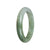 Authentic Untreated Green Burmese Jade Bangle Bracelet - 60mm Semi Round