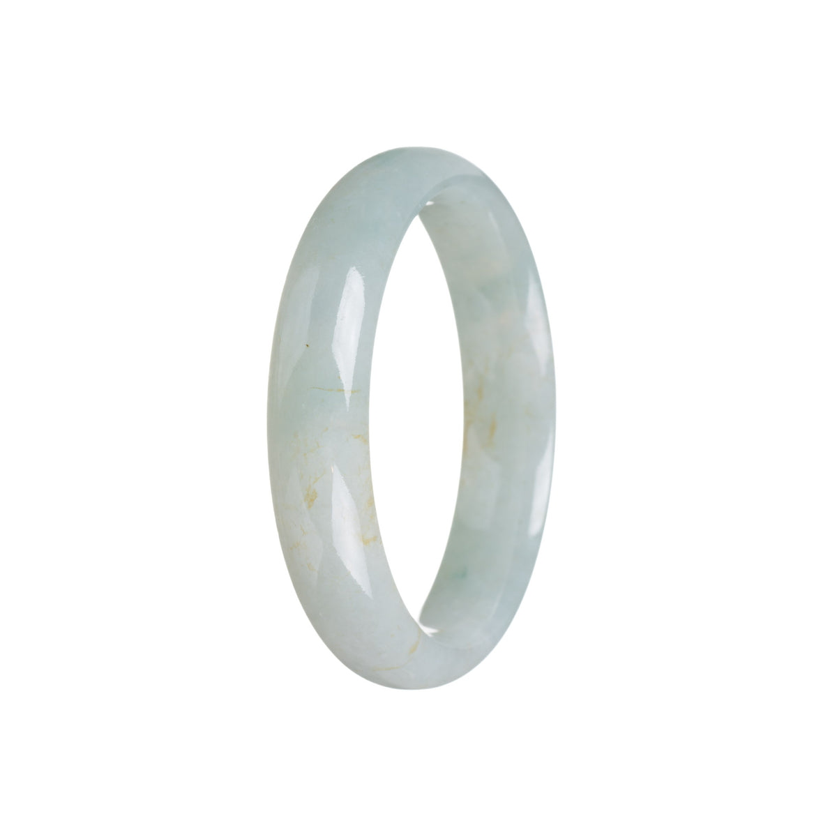 Genuine Grade A Green Traditional Jade Bracelet - 56mm Half Moon