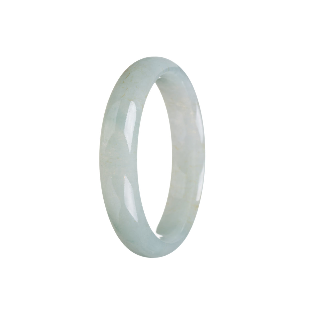 Genuine Grade A Green Traditional Jade Bracelet - 56mm Half Moon