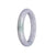 Genuine Grade A Lavender Jadeite Bracelet - 58mm Half Moon