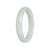 Genuine Natural Pale Green Jade Bracelet - 56mm Half Moon