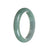 Authentic Type A Green Jadeite Bracelet - 59mm Half Moon