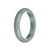 Real Grade A Grey Traditional Jade Bracelet - 59mm Half Moon