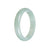 Genuine Grade A Green Traditional Jade Bangle Bracelet - 58mm Half Moon