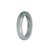 Certified Grade A Grey Jade Bangle - 52mm Half Moon