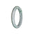 Real Grade A Grey with Green Jadeite Bracelet - 57mm Half Moon