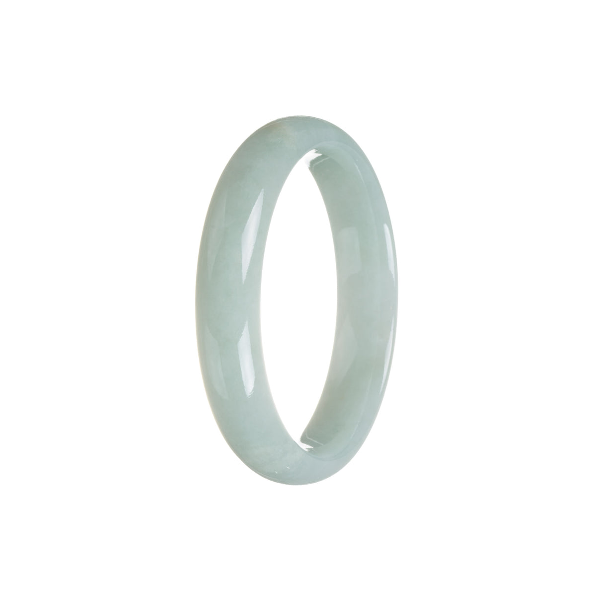 Real Grade A Green Jadeite Bangle Bracelet - 56mm Half Moon