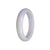 Genuine Natural Pale Lavender Jadeite Bracelet - 58mm Half Moon