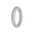 Certified Grade A Green Traditional Jade Bracelet - 55mm Half Moon