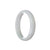 Certified Natural White and Pale Green Jadeite Bangle Bracelet - 58mm Half Moon