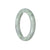 Genuine Untreated Green and Light Grey Jadeite Jade Bracelet - 55mm Round