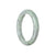 Genuine Untreated Green and Light Grey Jadeite Jade Bracelet - 55mm Round