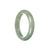 Authentic Untreated Green Burma Jade Bracelet - 55mm Half Moon