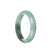 Certified Grade A Light Green with Deep Green Patch Burma Jade Bracelet - 58mm Half Moon