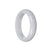 Genuine Grade A White with Pale Green Patches Jadeite Bangle Bracelet - 58mm Half Moon