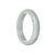 Authentic Type A Pale Green Jadeite Bracelet - 59mm Half Moon