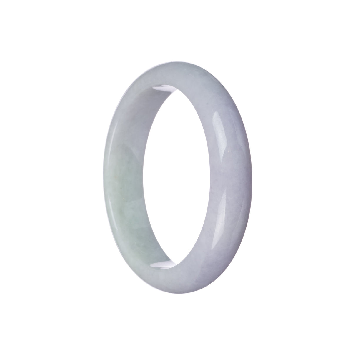 Genuine Grade A Lavender Jadeite Jade Bangle - 58mm Half Moon