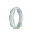 Genuine Grade A Pale Green Jadeite Jade Bangle Bracelet - 56mm Half Moon