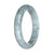 Genuine Untreated Grey Pattern Burmese Jade Bracelet - 59mm Half Moon