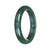 Certified Grade A Green Jadeite Jade Bangle - 55mm Half Moon