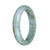 Certified Grade A Pale Green Burmese Jade Bangle - 58mm Half Moon