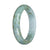 Certified Grade A Pale Green Burmese Jade Bangle - 58mm Half Moon