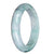 Certified Type A White and Green Pattern Jade Bracelet - 62mm Half Moon