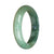 Genuine Grade A Green Pattern Traditional Jade Bracelet - 58mm Half Moon