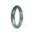 Certified Grade A Green Pattern Jade Bangle Bracelet - 59mm Oval