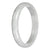 Certified Type A Greyish White Jadeite Bracelet - 83mm Half Moon