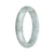 Real Untreated Grey with Dark Grey Pattern Burma Jade Bangle - 59mm Half Moon