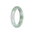 Real Untreated Light Green and Green Burma Jade Bracelet - 53mm Half Moon