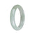 Real Type A Light Green Jadeite Jade Bangle Bracelet - 55mm Half Moon