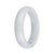 Real Grade A White with Green Pattern Jadeite Bangle - 58mm Half Moon