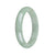 Authentic Grade A Green Traditional Jade Bangle Bracelet - 58mm Half Moon