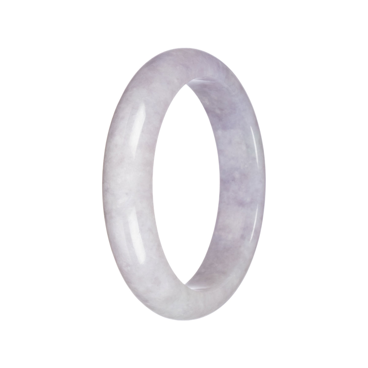 Genuine Grade A Lavender Jadeite Jade Bracelet - 60mm Half Moon