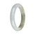 Certified Grade A White and Olive Green with Yellow Patch Burmese Jade Bangle - 59mm Half Moon