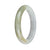 Certified Grade A White and Olive Green with Yellow Patch Burmese Jade Bangle - 59mm Half Moon