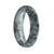 Genuine Natural Grey Pattern Burmese Jade Bracelet - 59mm Half Moon