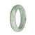 Genuine Grade A Light Green and Light Grey with Deep Green Spots Jade Bangle - 57mm Half Moon