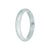 Real Natural Pale Green Traditional Jade Bangle Bracelet - 57mm Half Moon