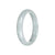 Real Grade A Light Green Traditional Jade Bangle - 57mm Half Moon