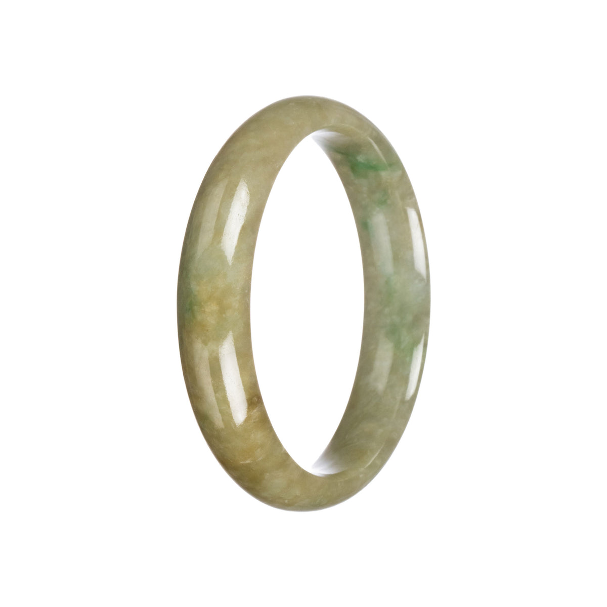 Authentic Natural Green Jade Bracelet - 59mm Half Moon