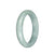 Certified Untreated Light Green Burmese Jade Bangle Bracelet - 61mm Half Moon